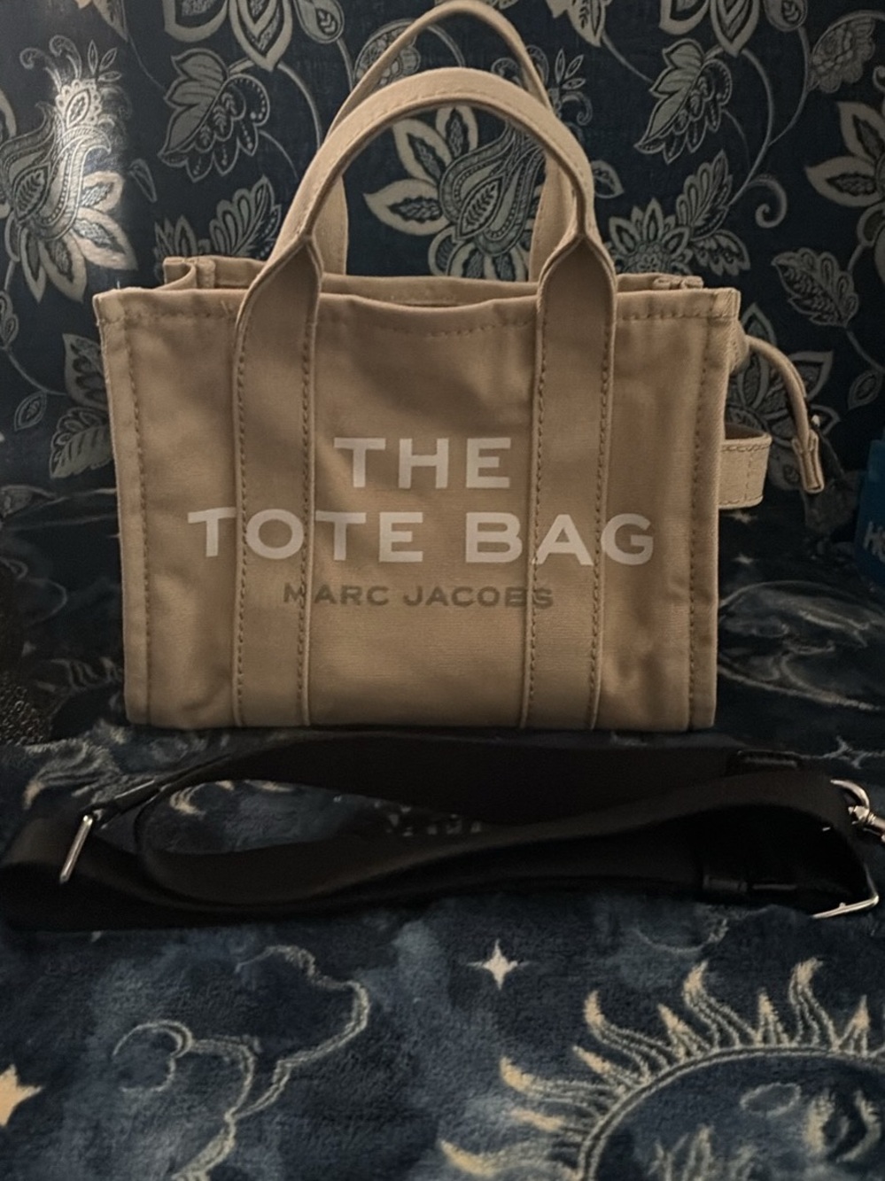 Marc Jacobs Beige Canvas Tote with Bold Front Logo